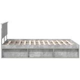  Konstrukcija postelje z vzglavjem Betonsko siva 150 x 200 cm, (5000103716) | Shoptok.si