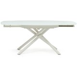 Kave Home Bijeli proširiv blagovaonski stol sa staklenom pločom stola 100x130 cm Yodalia – | shoptok.hr