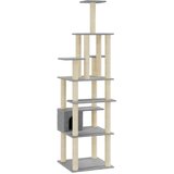  Penjalica za mačke sa stupovima za grebanje svjetlosiva 183 cm | shoptok.hr