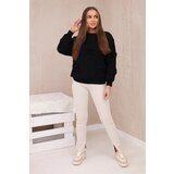 Kesi Insulated cotton sweatshirt with decorative bows black | shoptok.hr