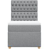  Box spring krevet s madracem svjetlosivi 90x190 cm od tkanine | shoptok.hr