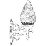 Opviq Vanjska zidna lampa BAP-68191-1BSY-M1, 40 cm, E27, 40W, IP65, Crna | Eponuda.ba
