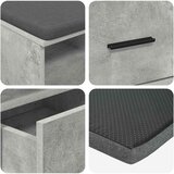  Klupa za hodnik s jastukom Betonsko Siva 80 x 38 x 46 cm | shoptok.hr