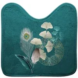 Turkizna kopalniška preproga za WC 45x45 cm Ginkoblue –