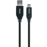 USB adapterski kabel USB 3.1 C vtikač v USB 3.0 A vtikač (Črne barve, 1 m)