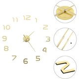  3D zidni sat moderni dizajn 100 cm XXL zlatni | shoptok.hr