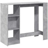 vidaXL Barski stol s policom boja betona 124x46x103,5 cm drveni | shoptok.hr