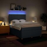 vidaXL Krevet s oprugama i madracem plavi 140 x 190 cm od tkanine | shoptok.hr