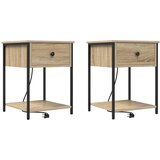  Noćni ormar s ladicama 2 pcs Sonoma hrast 42 x 41 x 56 cm | shoptok.hr