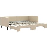  Dnevni krevet na razvlačenje krem 80 x 200 cm od tkanine | shoptok.hr