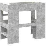  Okvir kreveta na kat s stolom Betonski sivi 90 x 200 cm | shoptok.hr