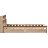 vidaXL Krevet s regalom za knjige bez madraca 100 x 200 cm od borovine | shoptok.hr