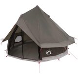 Tipi šator s krovom Smeđa siva 250 x 250 cm Poliester i čelik | shoptok.hr