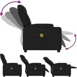  Električni masažni naslanjač črno blago | Shoptok.si