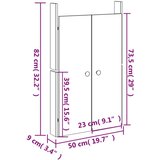 vidaXL Vanjska kuhinjska vrata 2 kom 50x9x82 cm masivne drva duglazije | shoptok.hr