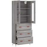  Visoka komoda siva sonome 69,5x34x180 cm od konstruiranog drva | shoptok.hr