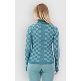 Mons Royale Ascender Merino Mock Neck Funkcijska majica light teal / jasper | Shoptok.si