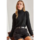 Bianco Lucci Women's Turtleneck Hair-Braided Knitwear Sweater Cijene
