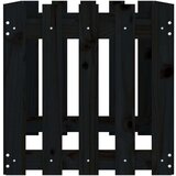 vidaXL Vrtna visoka greda z ograjico bela 100x50x50 cm trdna borovina | Shoptok.si
