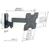 Vogels TVM 3245 crni nosac za TV na zidu | shoptok.hr