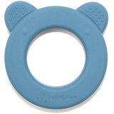 Petite&Mars Silikonska grizala za zobe z ropotuljico Beary 0+, Petrol Blue Cene