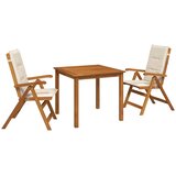  3-dijelni vrtni blagovaonski set Prirodna Čvrsto drvo akacije | shoptok.hr