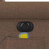 vidaXL Električni masažni naslanjač rjavo blago, (21824554) | Shoptok.si
