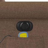 vidaXL Električni masažni naslonjač od tkanine smeđi | shoptok.hr