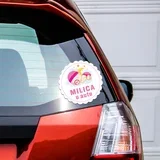 baby girl in car