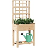  Vrtna saksija s policom Bež 71 x 38 x 152 cm Čvrsto drvo jele | shoptok.hr