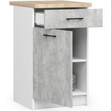 AKORD Oliwia Kuhinjska Spodnja Omarica, 1 Predal In Delovni Pult, Bela/Beton, (5000333154) | Shoptok.si