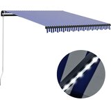 Tenda na ručno uvlačenje LED 300 x 250 cm plavo-bijela | Eponuda.com