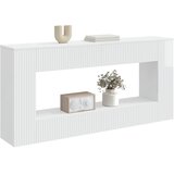 Konzolna stolica Prugasti Visoki Sjaj Bijeli 155 x 29 x 74 cm | shoptok.hr