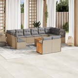 vidaXL 13-dijelni set vrtnih sofa s jastucima poliratan Bež | shoptok.hr