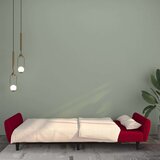  Kavč dvosed z ležiščem vinsko rdeč žamet, (21038128) | Shoptok.si