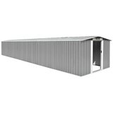 vidaXL Vrtna lopa siva 257x779x181 cm pocinkano jeklo | Shoptok.si