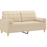  Dvosjed s ukrasnim jastucima krem 140 cm od tkanine | shoptok.hr