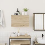 vidaXL Kopalniška stenska omarica sonoma hrast 60x25x40 cm inž. les | Shoptok.si