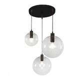 Toolight staklena stropna svjetiljka lassi black 20 + 25 + 30 cm APP309-3C | shoptok.hr