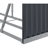 vidaXL Nosilec za polena antraciten 300x45x100 cm pocinkano jeklo | Shoptok.si