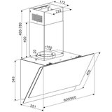 RESPEKTA kuhinjska napa ch 77060 w (60 cm, pretok zraka: 350 m³/h, bela/srebrna) | Shoptok.si