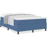  postelja z box springom z vzmetnico modra 140x200 cm žametna tkanina, (22081272) | Shoptok.si