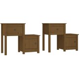  Noćni ormarići 2 kom boja meda 79,5x38x65,5 cm masivna borovina | shoptok.hr