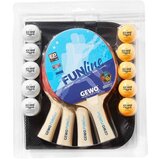 Gewo Set reketa za stoni tenis i loptice Fun-Time, Plavi Cene