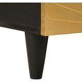 vidaXL Klubska miza Črna in zlata 80 x 54 x 40 cm trden mangov les | Shoptok.si