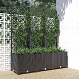 Maison Chic Cvetlično korito - Cvetlični Lonec z oporno mrežo črno 120x40x136 cm PP, (21789716) | Shoptok.si