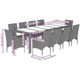  11dijelni vrtni blagovaonski set s jastucima poliratan i staklo | shoptok.hr