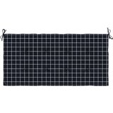  Blazina za vrtno klop črna karo 100x50x3 cm oxford tkanina | Shoptok.si