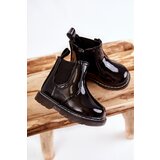 Boto Children's Laquered Warm Boots Black Porky | ePonuda.com