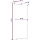 Balkonski bočni awning 100% poliester, željezo, čelik | shoptok.hr